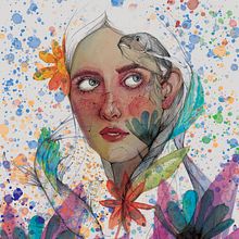My final project: girl with fish. Traditional illustration, Fine Arts, Painting, Drawing, Watercolor Painting, Portrait Drawing, and Artistic Drawing project by Valya Papadopoulou - 03.10.2020