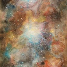 Mi Galaxia, técnica mixta / cartulina.. Fine Arts, Watercolor Painting, Acr, and lic Painting project by Griselle Morales Padrón - 03.15.2020