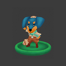 Martina - Animal Crossing Style. Projekt z dziedziny 3D, Animacja postaci, Animacje 3D i  Modelowanie 3D użytkownika Rafael Gómez Cabero - 13.03.2020