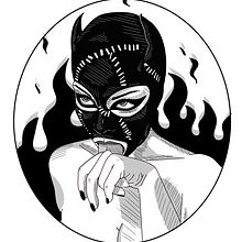 Hotter than hell / Caliente como el infierno! . Projekt z dziedziny  Sztuki piękne,  R, sunek, Trad, c i jna ilustracja użytkownika La Rouge - 28.02.2020