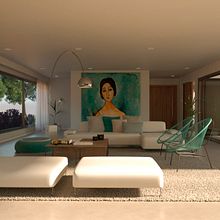render interior residencia unifamiliar. Arquitetura, 3D e Interiores projeto de Rosanna Manassero - 17.03.2019