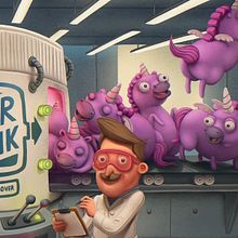Air Funk Odor Remover. Un progetto di Character design, Illustrazione tradizionale e Pubblicità di Sergio Edwards - 17.03.2020