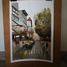 Mi Proyecto del curso: Paisajes urbanos en acuarela. Watercolor Painting project by Marta - 03.18.2020