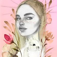 Cotton Flower. Projekt z dziedziny R i sunek botaniczn użytkownika Sijia Wang - 17.03.2020