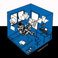 Espacio. Ilustração tradicional projeto de Oscar Merling Conde - 18.03.2020