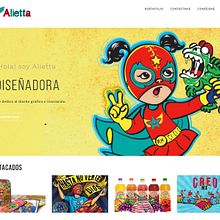Portafolio de ilustración con WordPress. Creativit, Design, Web Design, Traditional illustration, and Web Development project by Alietta Carbajal - 03.18.2020