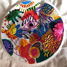 Mi Proyecto del curso: Técnicas básicas de bordado y acuarela. Un progetto di Ricamo, Fashion design e Pittura ad acquerello di Annie Najarro - 18.03.2020