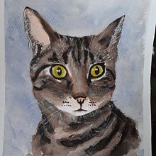 Mi gato. Projekt z dziedziny Malowanie akwarelą użytkownika Maria Cruz Urgellés Sardón - 29.03.2020
