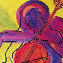 Violonchelo . Painting, Acr, and lic Painting project by Yuly Gutierrez Daza - 03.20.2020