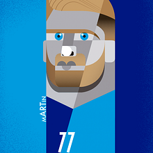 Luka Doncic. Un progetto di Arte concettuale, Disegno di ritratti, Character design, Illustrazione tradizionale e Illustrazione vettoriale di Martín Catalá Benítez - 20.03.2020