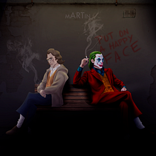 JOKER. Un proyecto de Concept Art, Creatividad, Dibujo artístico, Dibujo de Retrato, Dirección de arte, Diseño de personajes e Ilustración tradicional de Martín Catalá Benítez - 20.03.2020