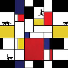 Mondrian Estampación a mano . Een project van  Modeontwerp, Productontwerp, Printen, Modefotografie y Schilderij van Maria Logos - 20.03.2020