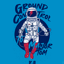 Major Tom. Concept Art, Traditional illustration, and Vector Illustration project by Teté Ganoza - 03.21.2020