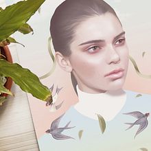 Kendall. Portrait Drawing, Art Direction, Editorial Design, Traditional illustration, Digital Illustration, and Advertising project by Sara Vera Lecaro - 03.22.2020