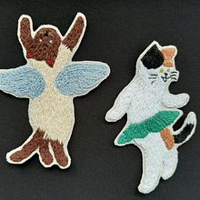 Maga y Shanti. Mi Proyecto del curso: Ilustración de personajes con hilo y aguja. Embroider, and Traditional illustration project by Isabel Uribe Moya - 03.23.2020