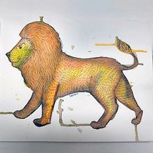 León en Acuerela. Drawing, and Watercolor Painting project by Daniela Rozo Mora - 09.13.2017