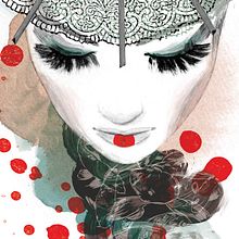 Calgary Opera's Madame Butterfly . Acr, lic Painting, Advertising, Artistic Drawing, Traditional illustration, and Portrait Drawing project by Karen Savard Klassen - 03.24.2013