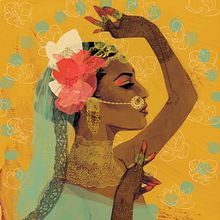 Calgary Opera Lakmé. Acr, lic Painting, Advertising, Artistic Drawing, Traditional illustration, and Portrait Drawing project by Karen Savard Klassen - 03.24.2016