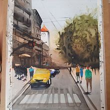 Mi Proyecto del curso: Paisajes urbanos en acuarela. Fine Arts project by Almudena Alcover - 03.24.2020