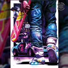 Back To The Future - Part II - poster. Artistic Drawing, Realistic Drawing, and Traditional illustration project by Mariano Mattos - 05.04.2020