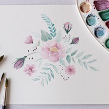 BOUQUET. Un progetto di Illustrazione botanica e Pittura ad acquerello di Andrea García Blesa - 27.02.2019