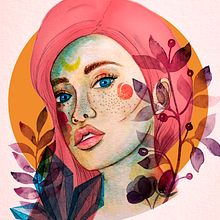 Mi Proyecto del curso: Retrato ilustrado en acuarela. Un progetto di Pittura ad acquerello di Romits Montiel - 25.03.2020