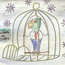 Mi Proyecto del curso: Humor gráfico: danos la tira nuestra de cada día "Quédate en casa". Un progetto di Disegno, Illustrazione tradizionale e Pittura di Carlos Muñoz Sanjuán - 24.03.2020
