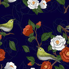 Camélias. Un progetto di Illustrazione botanica, Illustrazione digitale e Pattern design di Akemi Ueno - 25.03.2020
