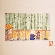 Final Project: Watercolor Illustration with Japanese Influence. Drawing, and Watercolor Painting project by seronion - 04.01.2020