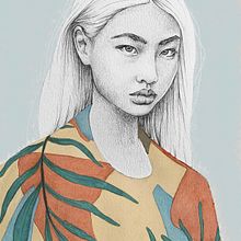 Mi Proyecto del curso: Retrato con lápiz, técnicas de color y Photoshop. Projekt z dziedziny  użytkownika anaruizhierro - 25.03.2020