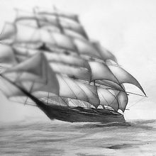 ship. Un proyecto de Creatividad, Dibujo, Diseño, Ilustración tradicional y Pintura de Adan Gómez - 25.03.2020