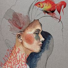 Retrato ilustrado en acuarela. Un proyecto de Ilustración tradicional, Ilustración digital e Ilustración infantil de Paula Smith - 26.03.2020