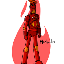 Mechaldera. Character Design, Traditional illustration, and Digital Illustration project by David Agüero Juarez - 03.26.2020