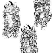 Meu projeto do curso: Desenho e ilustração digital de tatuagens com o Procreate. Tattoo Design project by val_maltas - 03.27.2020