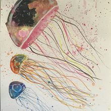 Jellyfish. Un proyecto de Pintura a la acuarela de Áquila Faré - 27.03.2020