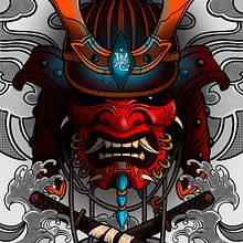 New Samurai Mask. Un proyecto de Dibujo digital de Adrián Gutierrez Aguerri - 27.03.2020