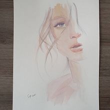 Meu projeto do curso: Retrato artístico em aquarela. Watercolor Painting project by carolinesze - 03.28.2020