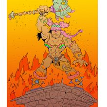 Mama quiere destrozar unas cabezas. Un proyecto de Dibujo digital, Diseño de personajes e Ilustración digital de Juan José Pascua Agrelo - 28.03.2020