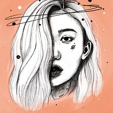 Mi Proyecto del curso: Retrato con lápiz, técnicas de color y Photoshop. Un proyecto de Dibujo a lápiz, Dibujo digital e Ilustración digital de Guaji - 28.03.2020