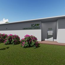 Render laboratorio Caribia ICA. Un proyecto de Arquitectura, Modelado 3D e Ilustración arquitectónica de Hernán Londoño Vergara - 28.03.2020