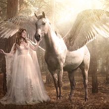 Titania & Pegasus. Photograph, Fine-Art Photograph, and Studio Photograph project by Alexandra Martín García | ArtDrómeda - 05.17.2017