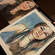 Mi Proyecto del curso: Autorretrato artistico en acuarela . Menggambar Potret proyek oleh Jessica Artista Plastica - 04.05.2020