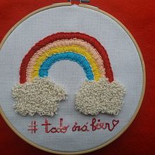 Arco iris de esperanza. Un proyecto de Bordado de Alicia Alcaraz Vivancos - 29.03.2020