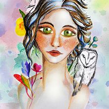 Mi Proyecto del curso: Retrato ilustrado en acuarela. Un proyecto de Bellas Artes, Ilustración tradicional y Pintura a la acuarela de Mariella Villanueva Gutiérrez - 30.03.2020