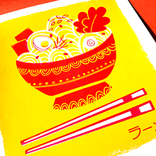 Serigrafía ramen. Un projet de Illustration traditionnelle de Ángela Alcalá Alcalde - 06.05.2020
