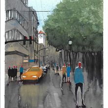Meu projeto do curso: Paisagens urbanas em aquarela. Watercolor Painting project by Luis Bruno - 04.01.2020