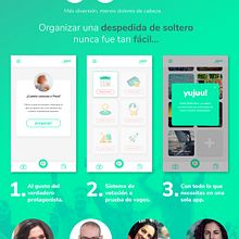 Yujuu! Herramienta colaborativa para organizar tus despedidas de soltera. Un progetto di UX / UI di Sergio Jimenez Gil - 16.04.2019