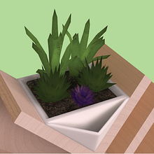 Soporte para libros Echeveria.. Un progetto di Design e creazione di mobili di Isabel Morales Hernández - 31.03.2020