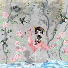 Flamingo  - ilustração. Un progetto di Illustrazione tradizionale, Illustrazione botanica, Illustrazione digitale e Pittura ad acquerello di Cris Pires - 01.04.2020