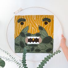 Mi Proyecto del curso: Bordado XL con aguja mágica. Embroider, Creativit, and Traditional illustration project by Lucia Naranjo - 04.01.2020